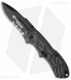 Smith & Wesson Small Black Ops SWBLOP3SMS Drop Point Knife (2.5" Serr)