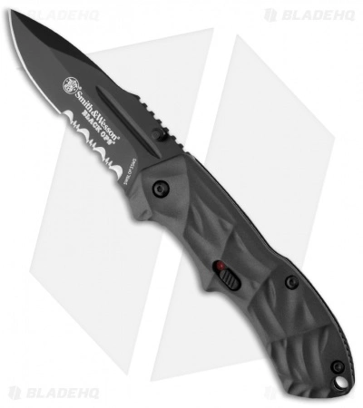 Smith & Wesson Small Black Ops SWBLOP3SMS Drop Point Knife (2.5" Serr)