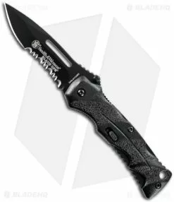 Smith & Wesson Small Black Ops SWBLOP2SMBS Drop Point Knife (2.6" Serr)