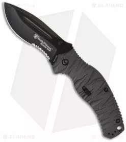 Smith & Wesson Black Ops SWBLOP4BS Spring Assisted Knife (3.35" Black Serr)