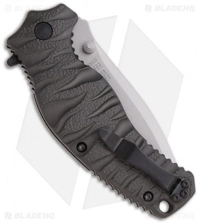 Smith & Wesson Black Ops SWBLOP4S Spring Assisted Knife (3.35" Bead Blast Serr) - Image 2