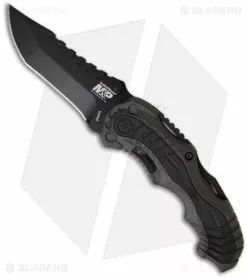 Smith & Wesson SWMP6 Grey MAGIC Spring Assisted Knife (3.4" Black Plain)
