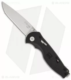 SOG Flash I Assisted Opening Knife Black Zytel (2.5" Satin Plain) FSA-7