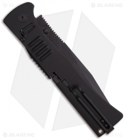 SOG SlimJim XL Black Assisted Opening Knife (4.18" Black Plain) SJ-52 - Image 2