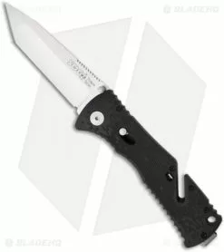 SOG Trident Large Tanto Assisted Opening Knife Black (3.75" Satin) TF-6