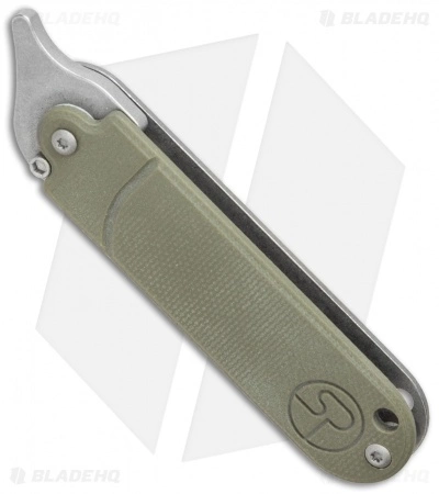 Serge Panchenko Bean Flipper OD Green G-10 (2" Tumbled) - Image 2