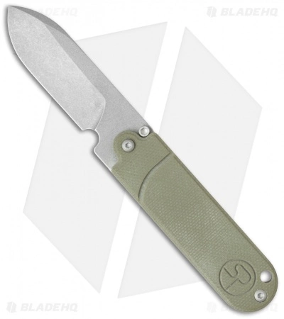 Serge Panchenko Bean Flipper OD Green G-10 (2" Tumbled)