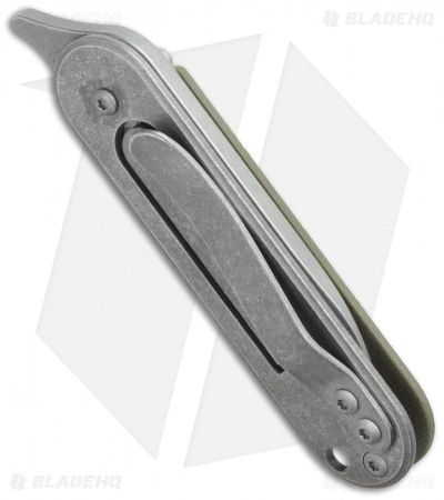 Serge Panchenko Bean Flipper OD Green G-10 (2" Tumbled) - Image 3