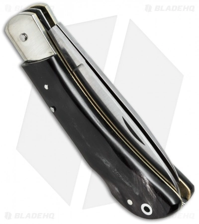 AKC Speed Hunter 2 Blade Automatic Italian Knife Dark Horn (3" Polish) - Image 2