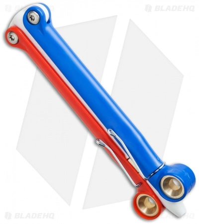 BaliYo By Spyderco Butterfly Pen Fisher Space Pen (Red/White/Blue) USA Made - Image 2