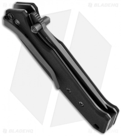 Timberline Vallotton Medium Signature Spring Assisted Knife (2.5" Black Plain) - Image 3